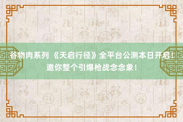 谷物肉系列 《天启行径》全平台公测本日开启！邀你整个引爆枪战念念象！